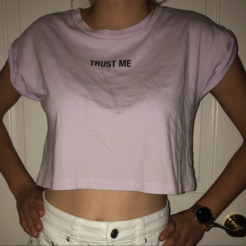 cropped FOREVER 21 tee
